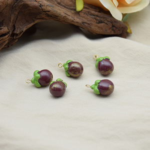 Galería de Dijes de Resina con Frutas de Verano |   Colgante de Comida en Miniatura de Arándano, Naranja, Aguacate y Mangostán para Joyería Infantil y Llaveros - Product Image 6
