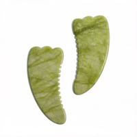 Masseur facial Gua Sha en jade Xiuyan de grande taille, outil de beauté anti-âge en pierre naturelle pour sculpter le visage