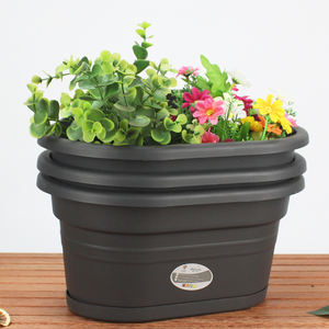 Pot de fleurs mural pour balcon, idéal pour Chlorophytum, Radis Vert, Pétunia, avec plateau offert - Product Image 3