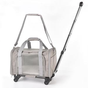 Pembawa bergulir yang disetujui maskapai penerbangan untuk pembawa anak anjing dan kucing kecil dengan roda yang dapat dilepas - Product Image 1