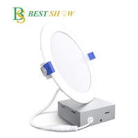 Boîte en aluminium américaine personnalisée pour panneau lumineux LED rond de 6 à 8 pouces, 12 W à 18 W, avec boîte de jonction