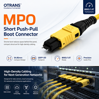 Connecteur optique MPO compact haute densité à connexion rapide pour FTTH, centre de données, réseaux 5G et cloud