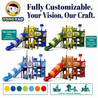 Toboggan pour enfants en PE rotomoulé, équipement de terrain de jeu extérieur, durable, facile d'entretien, solution de projet OEM personnalisée