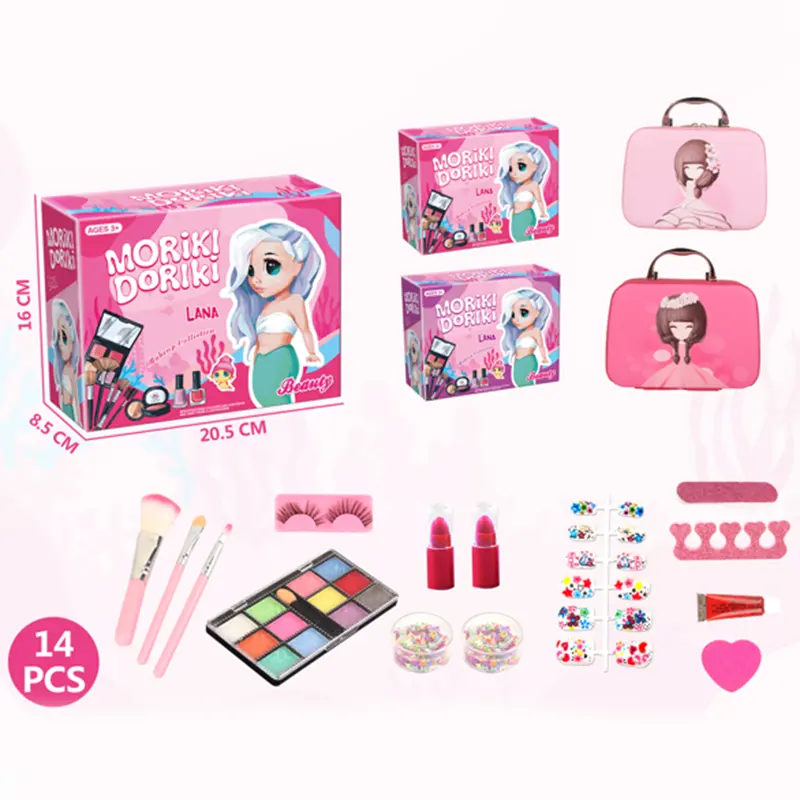 Kreatives Make-Up Nagelkunst-Spielzeug-Set Kinder spielen Make-Up-Spielzeug-Set Mode Prinzessinnenkleidung-Spielzeug für Mädchen