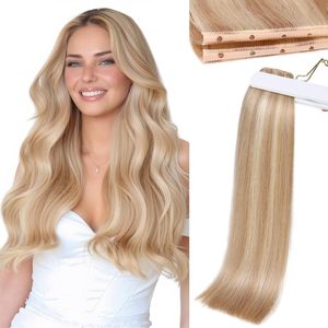 Extensiones de Cabello Humano Ruso Virgen de Doble Trama con Orificio Central Tipo Mariposa XO - Product Image 3