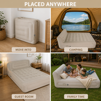 Matelas Gonflable Queen Size avec Pompe à Batterie Intégrée, Tissu Stratifié, 40 cm, Portable pour la Maison et le Camping, ODM