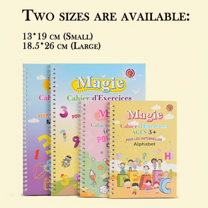 <span class=keywords><strong>Cuaderno</strong></span> de Práctica de Escritura Montessori en Francés para Niños, 4 Piezas, con Ranuras, Bolígrafo Mágico que Desaparece, <span class=keywords><strong>Cuaderno</strong></span> de Entrenamiento de Control para Dibujar - Product Image 3