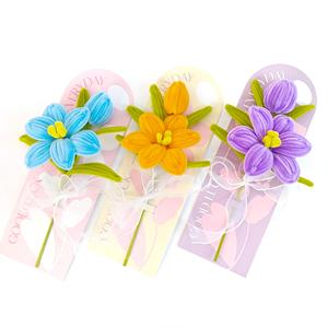 Tulipes artificielles torsadées faites à la main LUYI pour la décoration de la maison, cartes de vœux, Noël, Pâques, Saint-Valentin, vente en gros - Product Image 2