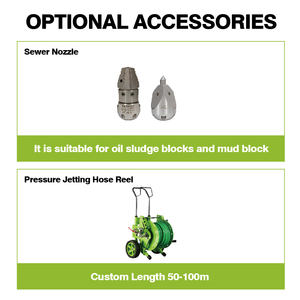 LICHIMA 300Bar 60L/Min 65Hp Máquina de limpieza de tuberías de drenaje de motor diésel de alta presión Máquina DE LIMPIEZA DE ALCANTARILLADO - Product Image 5