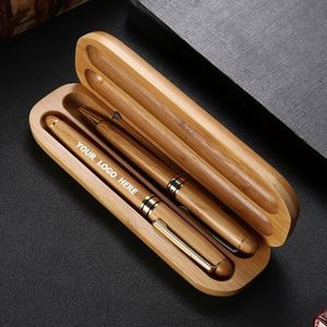 Ensemble de stylos en bois de rose personnalisés - Stylos en bois avec logo personnalisé pour cadeaux d'entreprise - Product Image 1
