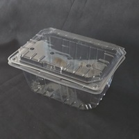 Conteneur à raisins prêts à l'emploi, capacité 2 lb, écologique, en RPET/PET recyclé, jetable, type coquille
