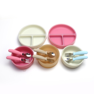 Chất lỏng Silicone bé ăn thiết lập với hút và nắp, cấp thực phẩm chất lỏng Silicone Bát tấm thìa CPC FDA EN71 - Product Image 6