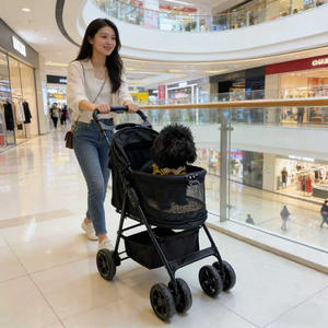 Poussette pour <span class=keywords><strong>chien</strong></span> JXB Explosive Models, tissu imperméable, maille respirante, pliable, avec grand <span class=keywords><strong>panier</strong></span> de rangement - Product Image 1