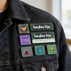 Spilla magnetica in metallo con adesivi in metallo, - Product Image 1