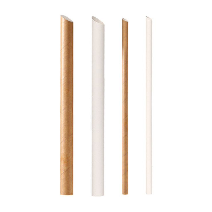 Fast Delivery Disposable Kraft Paper Bubble Tea Drinking Straws Individual Wrapped