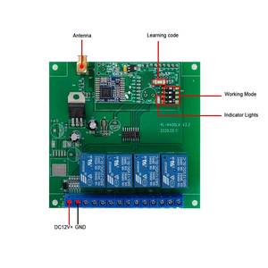 DC12V/24V Wireless <strong>Receiver</strong> Controller Board 433MHz RF <strong>Receiver</strong> With 2CH Wireless Switch For Remote Controls - Product Image 5
