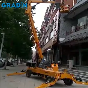 Plates-formes de travail aériennes de levage télescopiques de l'élévateur de flèche remorquable 12m