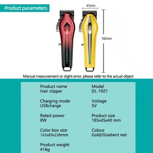 DALING Tondeuse à cheveux professionnelle DL-1921 avec tête réglable USB Rechargeable pour les coiffures <span class=keywords><strong>Pompadour</strong></span> pour hommes pour les salons de coiffure - Product Image 6