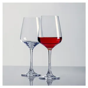 Gelas Anggur Kustom Batang Panjang Kaca Goblet Ukuran Besar Kaca Bening Transparan Kristal Anggur Cangkir Gelas Anggur Merah