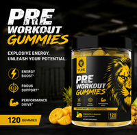 Gummies pré-entraînement à marque privée, bêta-alanine, boost d'énergie, performance, gummies pré-entraînement