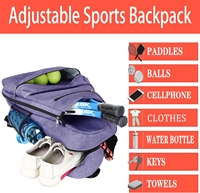 Sac de pickleball, sac à dos de tennis, grand sac de pickleball pour femmes et hommes, pour ranger raquettes de tennis, raquettes de squash, balles et autres accessoires