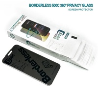 Pelindung Layar Kaca Tempered Privasi 360 Derajat 500C 0.55mm Tanpa Bingkai Full Glue Anti-Spy untuk 18 Pro Max