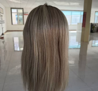 Harga Grosir Tersedia Siap Kirim Wig Mono 12 inci 130% Density 5*6 Base T9A/613 Ukuran Sedang 100% Rambut Manusia Asli