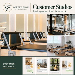 Tavolo Trapezio Pilates di Grado Commerciale, Struttura in Acero Naturale, Movimento Fluido, Reformer Pilates Cadillac Tower per Scuole di Formazione - Product Image 6