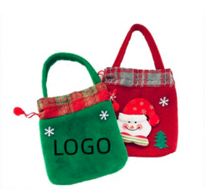 ถุงของขวัญคริสต์มาสแบบใหม่ขายดี พร้อมโลโก้สั่งทำ ถุงซานต้าสำหรับตกแต่งงานปาร์ตี้คริสต์มาส ถุงผ้ากำมะหยี่แบบมีเชือกผูกสำหรับเด็ก - Product Image 2