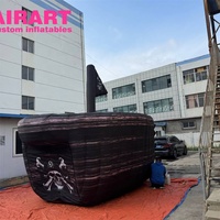 Où chaque pas devient une aventure palpitante : décorations de tunnel de bateau pirate gonflable personnalisées
