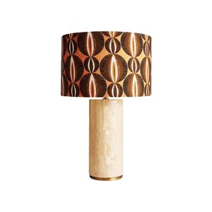 Lampe de table en travertin naturel D35 H54cm, source de lumière LED, base d'ampoule E27, commande par interrupteur, décoration pour salon et chambre à coucher - Product Image 5
