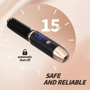 Lisseur Cheveux Professionnel Rechargeable, Peigne Chauffant Rapide Barbe, Brosse Lissante Électrique - Product Image 5