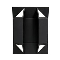 Boîte cadeau magnétique pliable haut de gamme avec doublure en éponge, emballage en carton en forme de livre, ruban, impression UV, gaufrage, dossiers