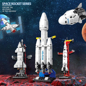 LELE BROTHER 8858-97 Série de modèles de briques de construction pour adultes sur le thème de l'aviation spatiale, de la ville spatiale et de la station spatiale - Product Image 1