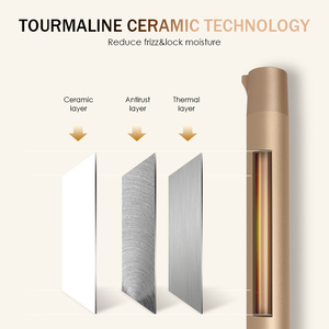 Baguette en céramique <span class=keywords><strong>de</strong></span> Tourmaline ionique, bâton <span class=keywords><strong>de</strong></span> fer à friser pour les cheveux, 1 pouce - Product Image 5