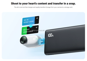 <span class=keywords><strong>Insta360</strong></span> GO 3/GO 3S Lector rápido y fuente de alimentación/banco de baterías para cargar directamente su cámara tanto interfaces tipo C como Lightning - Product Image 5