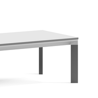 Combinaison de table carrée de style moderne simple personnalisable en bois massif avec cadre en métal Design de table basse minimaliste d'usine