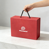 Boîte cadeau en papier kraft rigide magnétique biodégradable écologique personnalisée de qualité supérieure avec poignée pour l'emballage de bijoux et d'aliments