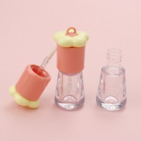 Adorable Porte-clés Nuage en ABS Transparent, Tube Cosmétique pour Brillant à Lèvres, Fleur 5ml, Bouteille Mignonne avec Crochet