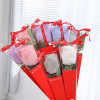 Boîte-cadeau en tissu polaire corail pour bouquet de fleurs fraîches, réutilisable, pour la Saint-Valentin, la Journée de la Femme, les cadeaux de mariage, vente en gros depuis la Chine