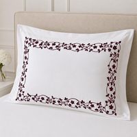 Parure de lit 3 pièces en coton égyptien 100% pour lit Queen Size, confortable et respirante, avec housse de couette et taies d'oreiller brodées