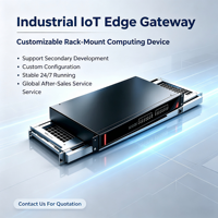 PC embarqué sans ventilateur 1U pour montage en rack, RK3568 Cortex-A55 2,0 GHz, double GbE + RS485 + CAN, 12-48 V, pour l'Edge Computing et l'IIoT