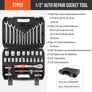 Hot Bán Bán Buôn Tùy Chỉnh Cơ Nói Chung Tay Công Cụ Kit Wrenches Ổ Cắm Thiết Lập Nhà Để Xe Tự Động Sửa Chữa Công Cụ Thiết Lập - Product Image 4