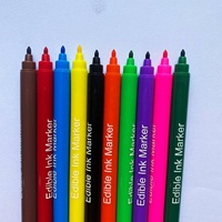 10 couleurs pack double pointe stylo à encre comestible marqueurs alimentaires pour outils de dessin de gâteau