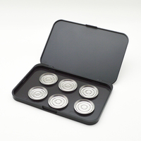 Palette de maquillage magnétique vide noir mat