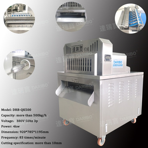 <span class=keywords><strong>Prix</strong></span> d'usine QK500 500kg/h Machine industrielle <span class=keywords><strong>de</strong></span> découpe <span class=keywords><strong>de</strong></span> viande en acier inoxydable SUS304 pour bœuf, <span class=keywords><strong>porc</strong></span>, poulet congelés CE - Product Image 2