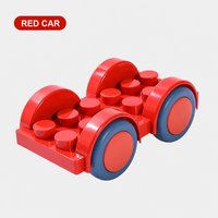 Ensemble de jeu créatif de véhicules modulaires en blocs de construction de grande taille, voiture, camion, train avec roues roulantes pour enfants