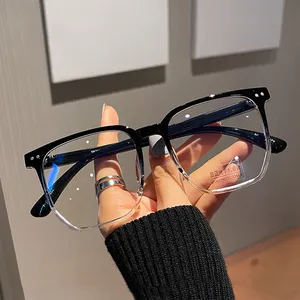 Clear Computer Glasses Frame Women 2022 Blusher lens Anti Blue Light Square Eyewear Blocking Glasses Optical Spectacle Eyeglass