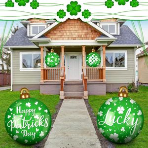 St Patrick's Day PVC Inflatable Ball 60Cm Clover Design Outdoor Yard Decorations Holiday Party Supplies - Product Image 4