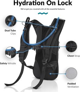 Échantillon gratuit, sac à dos d'hydratation tactique pour la randonnée en plein air, le cyclisme, nouvelle capacité, vente en gros, 3L, pour l'équipe de voyage en plein air - Product Image 5